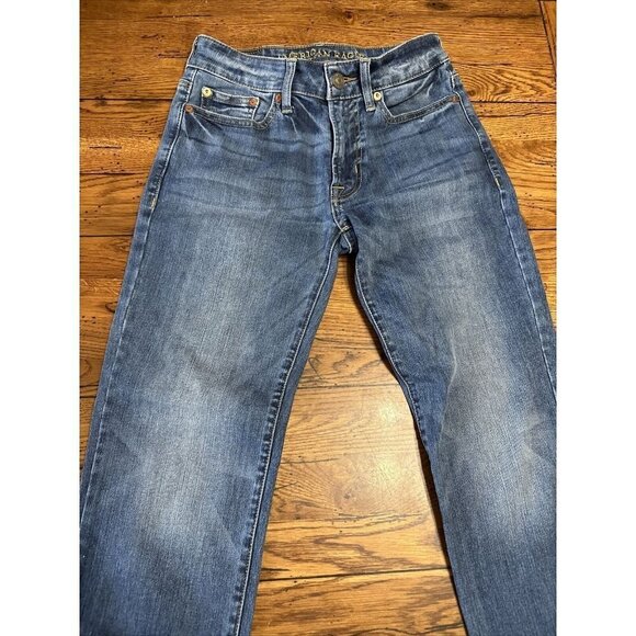 American Eagle Outfitters 360 Extreme Flex Womens Jeans 24x28 Slim Straight J75 - Picture 2 of 9